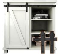 ETIASQSA Mini kit hardware per porta scorrevole, 5FT/152 cm, per porta singola, supporto TV, piccolo armadio (nessuna porta dell'armadio)