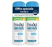 ETIAXIL - Antitraspirante - Sudorazione moderata - Ascelle - COMPRESSATO - Pelle sensibile - 100 ml Confezione da 2