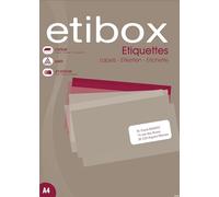 ETIBOX 100325-800 etichette adesive bianche 105 x 74 mm, 100 fogli A4.