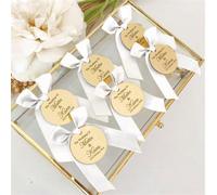 Etichetta a specchio in acrilico personalizzata per matrimonio, fidanzamento, bomboniere, con nome, logo, etichetta per cioccolatini, tag per regali, tag per "salva la data", decorazione per Ramadan, 