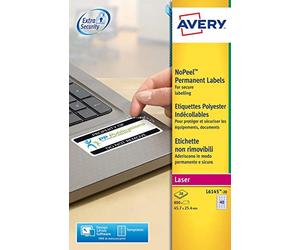 Etichetta adesiva avery misura 45,7 x 25,4 mm permanente laser bianca confezione da 800 pezzi