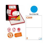 Etichetta adesiva C/509 blu 100fg A4 210x148mm (2et/fg) Markin