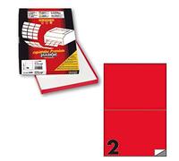 Etichetta adesiva C/509 rosso fluo 100fg A4 210x148mm (2et/fg) Markin