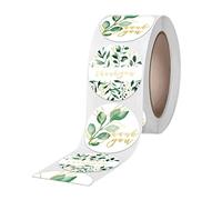 Etichetta adesiva di ringraziamento rotonda autoadesiva etichetta di ringraziamento decalcomania adesivo per matrimonio rotolo rotondo per piano di compleanno