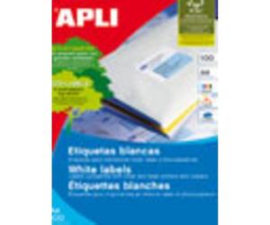 Etichetta adesiva Jocca 01263 64.6 x 33.8 mm bianca 100 fogli A4 permanente