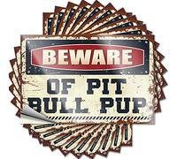 Etichetta Attenzione al Pit Bull Pup, Bar per Outdoor Cool per camera da letto