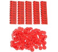 Etichetta auricolare per capra, in plastica, con numeri trasparenti e non sbiaditi, per l'identificazione del bestiame, per la gestione degli animali da fattoria, confezione da 100 (100 parole in