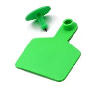 Etichetta auricolare vuota carta d'identificazione del bestiame bovino capra pecora maiale mucca vitello fattoria etichetta blu PE etichetta auricolare per bestiame 100 pezzi (5 col verde large200pcs