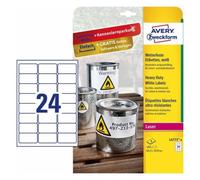 Etichetta autoadesiva per stampante Avery L4773-8 A4 Poliestere Laser Permanente