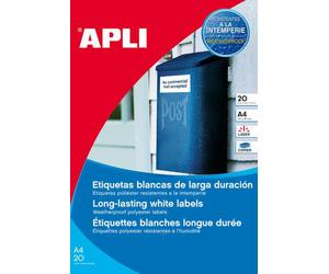 Etichetta bianca resistenti applicata all'aperto 45,7 x 21,2 mm 20 fogli NEW