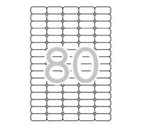 Etichetta bianche rimovibili applicate 35,6 x 16,9 mm 25 fogli NEW