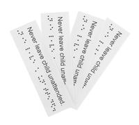 Etichetta Braille Attenzione 4 Pezzi in Pvc Bianco