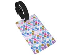 Etichetta colorata dei bagagli della stampa della scala di pesce per le valigie, etichette colorate dei bagagli del PVC per il segno della borsa del bagaglio di viaggio