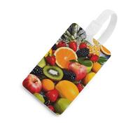 Etichetta colorata per bagagli con frutta con nome, carta d'identità, etichetta per bagagli da crociera per individuare rapidamente valigie, adatta per uomini e donne zaino borsa bagaglio stile bianco