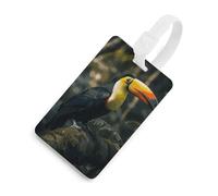 Etichetta colorata per bagagli Tucano con carta d'identità Etichetta per bagagli da crociera per individuare rapidamente bagagli valigia, adatta per uomini e donne zaino borsa bagaglio stile bianco