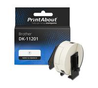 Etichetta compatibile Brother DK-11201 - Nero su bianco (29 mm x 90 mm)