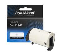 Etichetta compatibile Brother DK-11247 - Nero su bianco (103 mm x 164 mm)