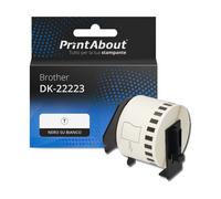 Etichetta compatibile Brother DK-22223 - Nero su bianco (50 mm)
