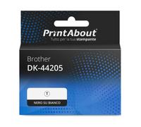 Etichetta compatibile Brother DK-44205 - Nero su bianco (62 mm)