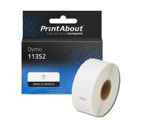 Etichetta compatibile Dymo 11352 (S0722520) - Nero su bianco (54 mm x 25 mm)