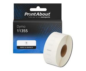 Etichetta compatibile Dymo 11355 - Nero su bianco (19 mm x 51 mm)