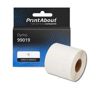 Etichetta compatibile Dymo 99019 (S0722480) - Nero su bianco (59 mm x 190 mm)