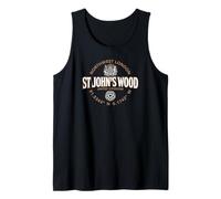 Etichetta con Coordinate di St John's Wood Northwest London 2C Canotta