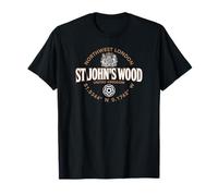 Etichetta con Coordinate di St John's Wood Northwest London 2C Maglietta