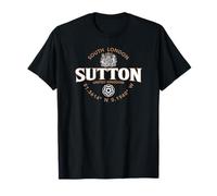 Etichetta con Coordinate Sutton South London England 2C Maglietta