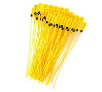 Etichetta con sigillo in plastica, confezione gialla da 100 pezzi