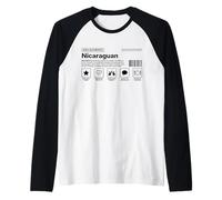 Etichetta di identità autentica del Nicaraguan Pride Maglia con Maniche Raglan