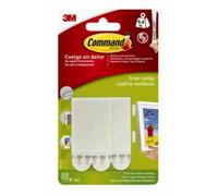 Command Strisce Adesive Appendiquadri Medi, Confezione da 4 Coppie di Strisce Adesive da Muro per Quadri, Cornici e Poster, Taglia M, Colore Bianco