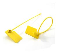 Etichetta di plastica usa e getta, 100 pezzi Sigillo di sicurezza Etichetta Fascette antimanomissione Numero Sigilli sicuri(Yellow)