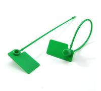 Etichetta di plastica usa e getta, 100 pezzi Sigillo di sicurezza Etichetta Fascette antimanomissione Numero Sigilli sicuri(Green)