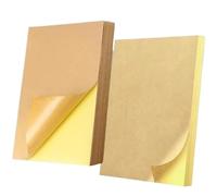 Etichetta di stampa dell'autoadesivo di colore del cartone della carta kraft marrone chiaro scuro A4 della carta kraft di Brown di Brown di Brown 100-400pcs