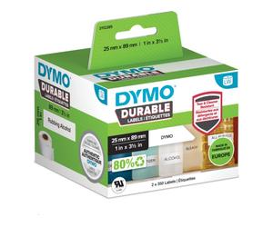 Etichetta Dymo Durable 2112285 Nero su bianco (25 mm x 89 mm)