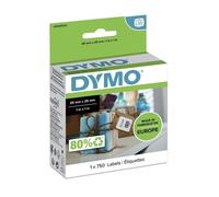 Dymo S0929120, 25mm x 25mm, 750 pz etichette in carta bianca multifunzione