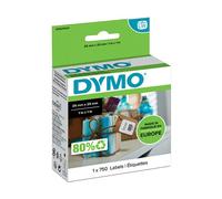 Dymo S0929120, 25mm x 25mm, 750 pz etichette in carta bianca multifunzione