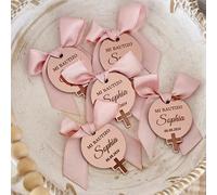Etichetta For Bomboniere For Battesimo In Oro Rosa, Etichetta For Specchio Acrilico Personalizzata, Etichette For Bomboniere Di Ringraziamento, Etichetta For Nome Matrimonio(Rose gold)