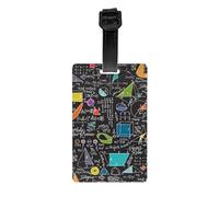 Etichetta identificativa per bagaglio con formula matematica, etichetta identificativa per effetti personali, etichetta identificativa per borsa da viaggio