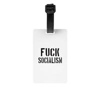 Etichetta identificativa per bagaglio "Fanculo il socialismo", etichetta identificativa per effetti personali, etichetta per borsa da viaggio