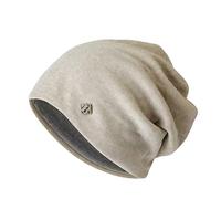 Etichetta in metallo con lettera antivento e resistente al freddo, versatile, grande circondamento della testa, cappello freddo che mostra un piccolo set di cappelli isolati da uomo, Beige, Taglia