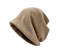Etichetta in metallo con lettera antivento e resistente al freddo, versatile, grande circondamento della testa, cappello freddo che mostra un piccolo set di cappelli isolati da uomo, Caff, Taglia