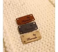 Etichetta In Pelle Da Cucito Da 25 Pezzi, Personalizzata Con Logo Personalizzato O Testo For Cappelli, Etichetta In Maglia, Etichette For Vestiti Di Marchi Fatti A Mano E All'uncinetto(15mmx30mm)