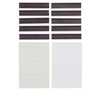 Etichetta Magnetica per Nome Nobo, Confezione da 10 Pezzi, 80 x 15 mm, Grigio, 1