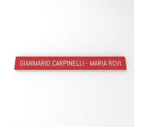 Etichetta Nome cassetta delle Lettere da Esterno - Targhetta in laminato plastico inciso laser - | F.to 80 X 10 mm | 1 Riga di Testo