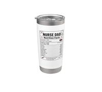 Etichetta nutrizionale per papà infermiere Design divertente Bicchiere termico in acciaio inox doppia parete