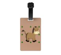 Etichetta per bagagli a forma di asino. Realizzata in PVC con una cinghia staccabile, perfetta per viaggi leggeri e un'etichetta identificativa da viaggio.