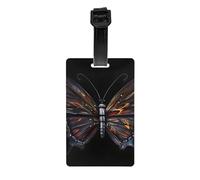 Etichetta per bagagli a forma di farfalla misteriosa. Realizzata in PVC con una cinghia staccabile, perfetta per viaggi leggeri e un'etichetta identificativa da viaggio.