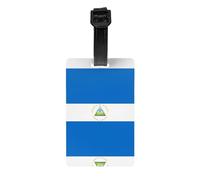 Etichetta per bagagli Bandiera del Nicaragua - Identificatore di valigie luminoso e colorato, etichette da viaggio da crociera per valigie, copertura completa per la privacy